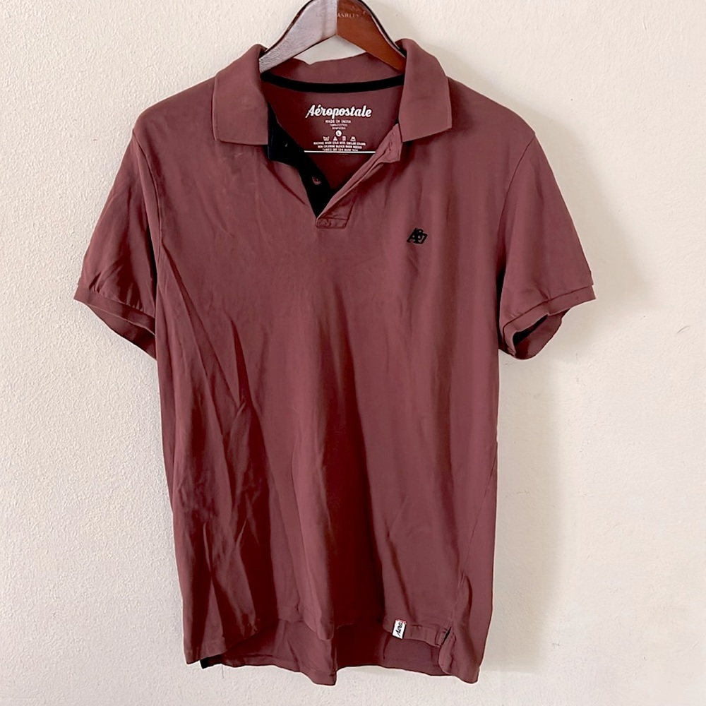Aeropostale Collared Polo Red Shirt Size Large Preppy Country Club - Picture 1 of 10